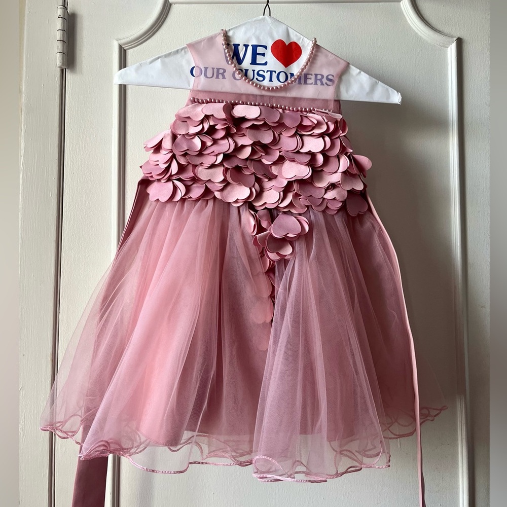 Formal heart petal dress 18-24 months